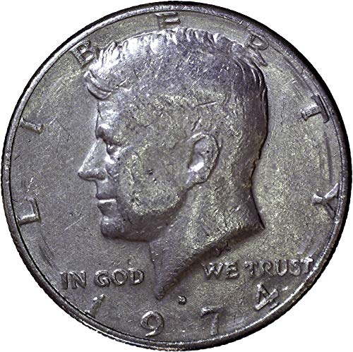 1974 D Kennedy Half Dollar 50c בסדר מאוד