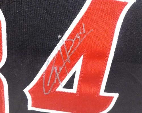 סיאטל מארינרים פליקס הרננדז חתימה חתימה ממוסגרת אדומה מג'סט 2015 אול סטאר ג'רזי MCS HOLO 22719 - גופיות MLB עם חתימה