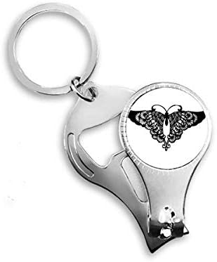 פרפר עם פרפר מתווה מתאר ציפורניים טבעת ניפר טבעת מפתח בקבוקי שרשרת פותחן