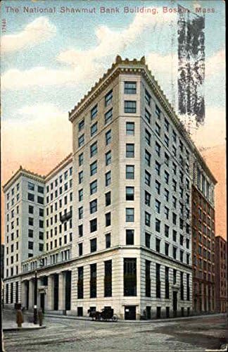 בניין בנק השוומוט הלאומי בוסטון, מסצ'וסטס MA גלויה עתיקה מקורית