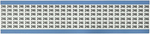 בריידי-246-פק ויניל בד, שחור על לבן, מוצק מספרי חוט סמן כרטיס