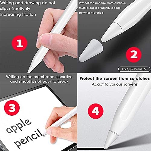 כיסוי ציפורניים תואם לטיפות עפרונות של אפל לכיסוי לציור תואם ללא רעש לעיפרון תפוחים 1/2 טיפים לסיליקון.