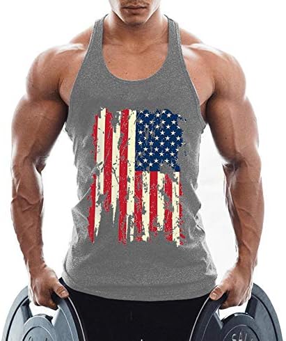 קויפוטאנג גברים גופית גופית אמריקאית דגל כושר פיתוח גוף גוף כושר חדר כושר צמרות שריר שריר גופייה בחזרה