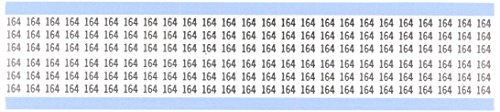 בריידי-164-פק ניתן למקם מחדש ויניל בד, שחור על לבן, מוצק מספרי חוט סמן כרטיס