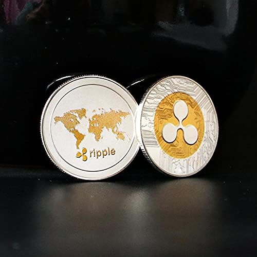 מטבע דקורטיבי מצופה זהב עם מארז מגן על מלאכת ביטקוין דיגיטלית