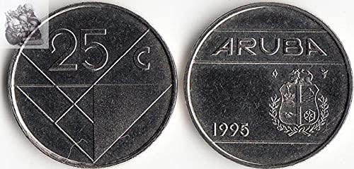 American Aruba Aruba 25 נקודות מטבע 1995 גרסת אוסף מתנות מטבע זר מטבע זר