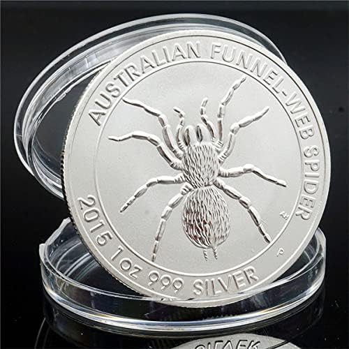 המפעל של ג'אנזן מטבע בעלי חיים מטבע בעלי חיים אוסטרלי עכביש אוסטרלי מטבע זיכרון מדליית זיכרון מטבע כסף מטבע ראש מלכה בריטי מלאכה לאספנות,