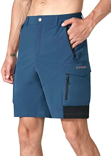 מכנסי טיול לטיולים של Ezrun מכנסיים קצרים מהיר גולף יבש מהיר של מכנסי נסיעה מזדמנים עם ריבוי כיס לעבודה בקיץ דיג קמפינג