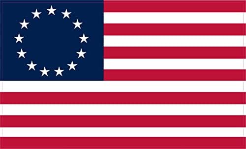 מדבקת ויניל דגל Betsy Ross של Stickertalk, 5 אינץ 'על 3 אינץ'