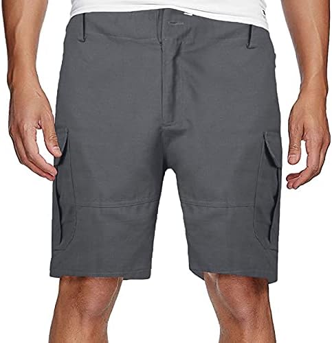 מכנסיים קצרים לגברים כיסי מטען ברמודה מכנסיים קצרים רגועים מתאימים למכנסי נסיעה נוחים כושר ספורט מכנסיים טקטיים קצרים