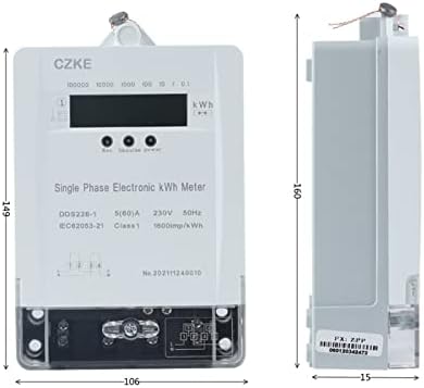 Buday DDS226-1 שלב יחיד STATIC STATIC WATT METER 230V 50Hz MAX 60A Class 1 AC אנרגיה פעילה