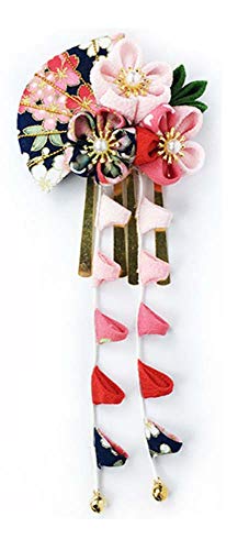 אופנה נשים בנות יפני קימונו פרח קאנזאשי שיער קישוט עניבת להקת קליפ