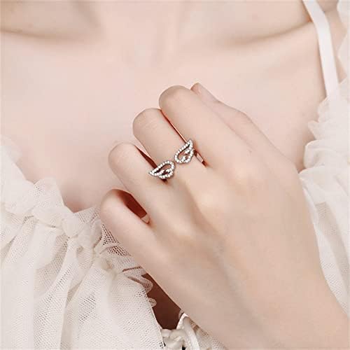 טבעות של אישה מעורבות זוג תכשיטים כנף כנף טבעת נישואין זירקון טבעת זירקון טבעות טבעות חמודות טבעות חמודות