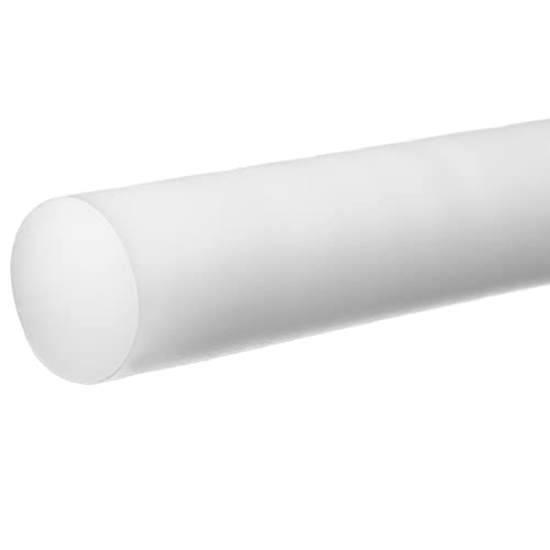 מוט פלסטיק הומופולימר אצטלי דלרין, לבן, בקוטר 3 על 2 רגל. ארוך