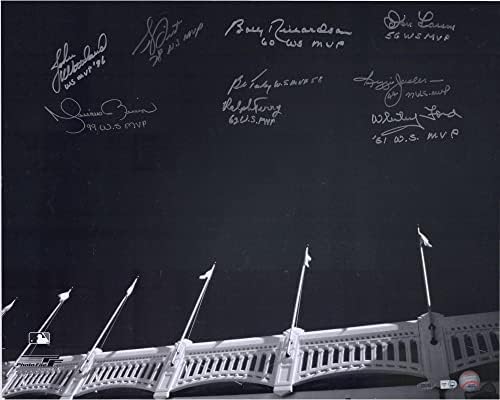 ניו יורק יאנקיס סדרה העולמית MVP חתמה על 20 X 24 בתצלום חזית עם כתובות מרובות - 9 חתימות - תמונות MLB עם חתימה