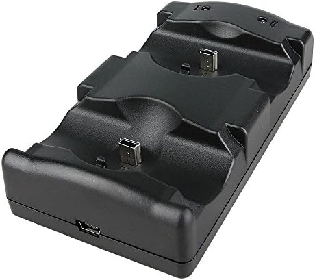 Bestyu מטען כפול טעינה תחנת עגינה עם כבל USB עבור Sony PlayStation 3 PS3 בקר אלחוטי