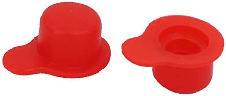 X-DREE DR G1 / 8 PVC אוגן רכוב חור הברגה כובעים מחודדים כובעים אדומים 100 יחידות (DR G1 / 8 TAPPI CONICI CON FILETTATO ב- PVC CON FILETTATA