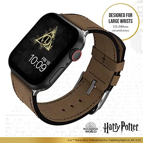 הארי פוטר - אולמות מוות עור חכם שעון חכם - מורשה רשמית, תואם לכל גודל וסדרה של Apple Watch