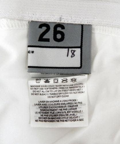 2014 Miami Hurricanes 18 משחק השתמש במכנסיים לבנים 26 DP26504 - משחק קולג 'בשימוש