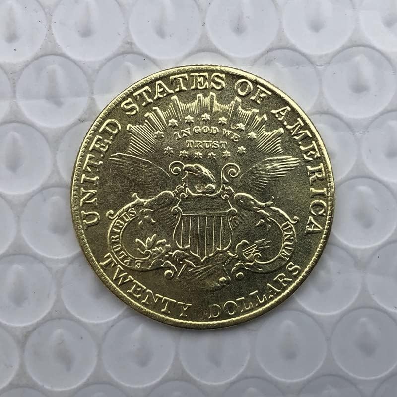 גרסת 1899P אמריקאית 20 מטבע זהב פליז עתיק מטבע זיכרון זר מטבע הזיכרון זר 34 ממ