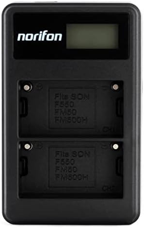NP-FM50 ערוץ כפול LCD מטען USB עבור Sony CCD-TRV308, CCD-TRV138, CCD-TRV328, DSLR-A350, DSLR-A100, DSLR-A200, DSR-PD170, DSR-PD150, HVR-Z5U,