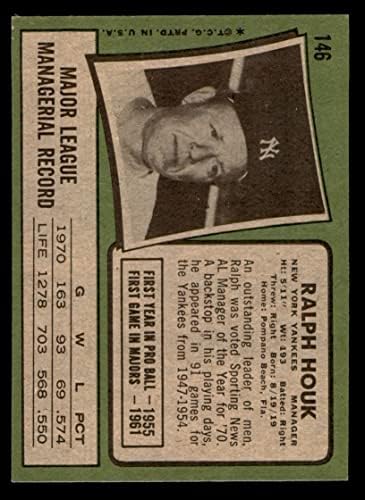 1971 Topps 146 Ralph Houk New York Yankees NM Yankees