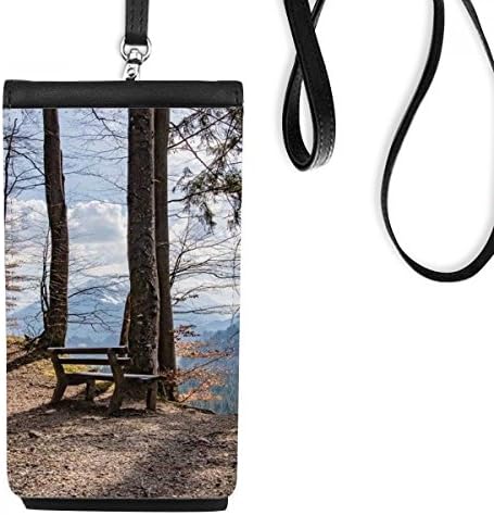 ספסל שמיים יערות מדע טבע נוף טלפון ארנק ארנק תליה כיס נייד כיס שחור
