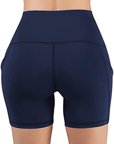 מכנסיים קצרים של אופנוענים לנשים בקרת בטן גבוהה של מותניים בקיץ מכנסיים ספורטיביים מזדמנים מכנסיים קצרים של מכנסי אימונים נמתחים נוחים