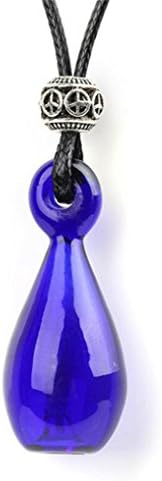 מפזר בושם למילוי חוזר צבעוני בעבודת יד חיוני שמן בקבוק תליון שרשרת זכוכית בקבוקון תליון ייחודי מתנה