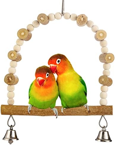 Luonfels Bird Swing Motces Modder Pedder for Parakeet Budgies תוכי Cockatiels Conure Love Birds 4 Pack