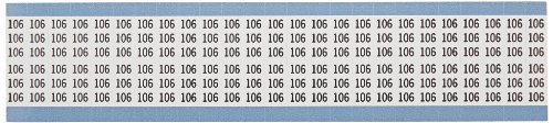 בריידי-106-פק ניתן למקם מחדש ויניל בד, שחור על לבן, מוצק מספרי חוט סמן כרטיס