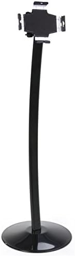 מציג 2 מחזיק אייפד רכוב רצפה, פלדה, עיצוב נעילה - שחור, ברור