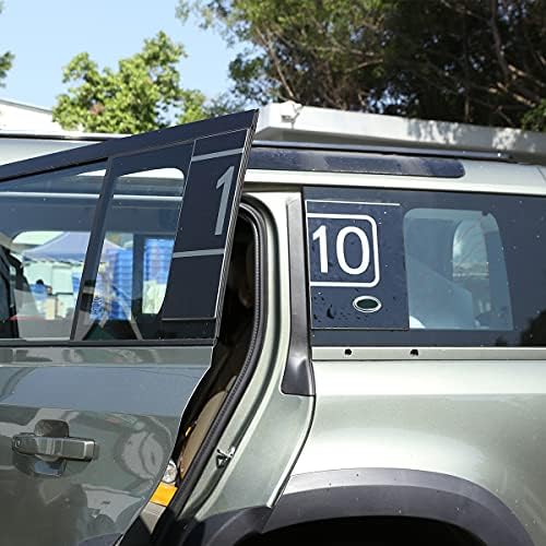 Cheya ל Land Rover Defender 110 2020-2021 רכב דלת אחורית חלון צדדי חיצוני שחור 110 מדבקות קישוט סמל מדבקות ≠ שמאל + צד ימין）