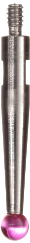 Brown & Sharpe 599-7030-80R נקודת מגע קצה אודם לאינדיקטור מבחן החיוג הטוב ביותר, 0.080 קצה דיא. X 1/2 אורך, M1.4 x 0.03 חוט