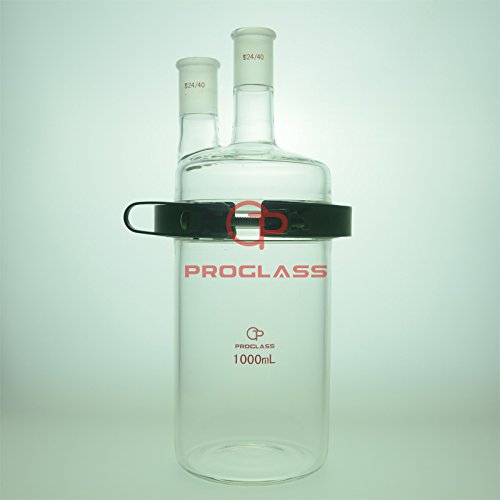 בקבוק זכוכית פרוגלאס נפרד 1000 מ ל שני צווארים עם מהדק פתוח קל