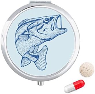 תבואה כחול גדול דגי גלולת מקרה כיס רפואת אחסון תיבת מיכל מתקן