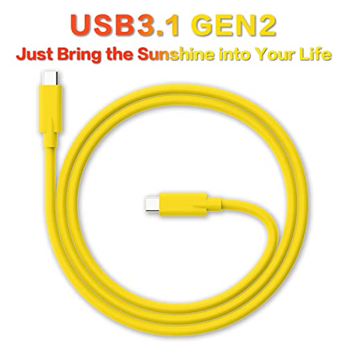 EasonUnion USB C ל- USB C 3.1 כבל Gen 2 עם 100 וואט PD, העברת נתונים של 10 ג'יגה -ביט לשנייה 5A טעינה מהירה מסוג C לחוט C תואם לסמארטפון,