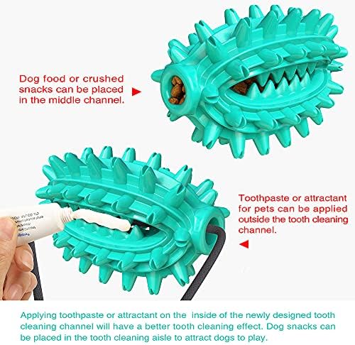 Aydfn Pet Molar Stick שיני כלבים ניקוי מקל צעצוע לחידת חיית מחמד, גומי TPR טבעי רך לא רעיל עם כוס יניקה מברשת שיניים לטיפול שיניים ניקוי