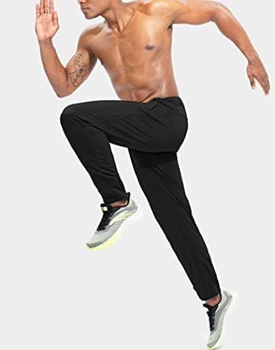 G מכנסי טרניעה של גברים הדרגתיים עם כיסי רוכסן מכנסיים אתלטים מחודדים לגברים, פעילות גופנית, אימון