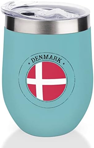 כוס יין של דנמרק עם מכסה דגל דנמרק דנמרק דנמרק חותם קפה ואקום כוס כוס קפה נירוסטה כוס קפה קר וחם משקאות יין קוקטיילים בירה