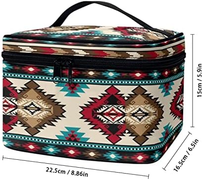 Freewander Aztec תיק איפור שבטי בגודל נסיעות תיק מוצרי טיפוח תיק איפור נייד שקית אריזה שבטי מארגן מארגן תיק קייס