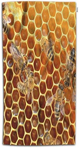 דבורה ידנית של דבורה דבורים דבורים קשיחות על חלת דבש במגבת דבש מתוקה מגבת 15x30 אינץ