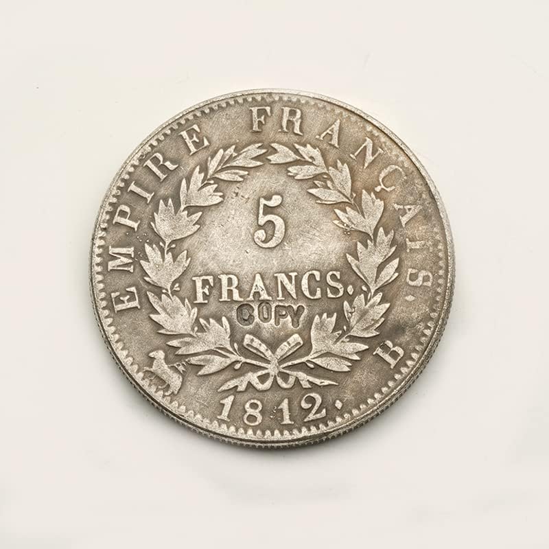 מטבעות אירופיים נפוליאון צרפתי I דיוקן ראש 5 פרנק מטבעות כסף נצחה דולרים כסף מטבעות זרים אוסף עתיק