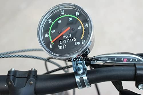 מד מהירות מכני של Ausqo לאופניים, אופניים אוניברסליים אופניים מרחק מדדי מדד מכני אטום למים