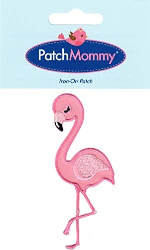 טלאי פלמינגו של PatchMommy, ברזל מופעל/תפור - אפליקציות לילדים תינוק