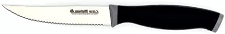 מריאטי-סטייק סכין 4.3 אינץ איטלקי סט של 3 נירוסטה משונן מנגל סכין קולטלו ביסטקה שחור-אפור