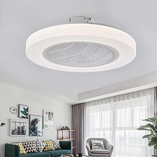 ZPLMW נורית תקרה LED מודרנית עם מאוורר, אור תקרה לעומק 40 וולט עם שלט רחוק, מהירות רוח מתכווננת, מתאימה לסלון, חדר שינה, מסדרון, מסעדה,