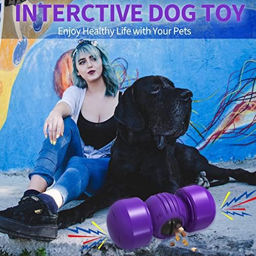 Hirolulu כלב טיפול בפיזור צעצועי פאזל לכלבים חכמים בינוניים גדולים, צעצועי רכב לרכבי כלבים אינטראקטיביים, אלטרנטיבה מושלמת לקערות כלבים