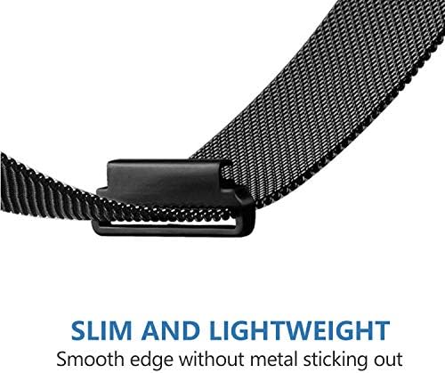 Koreda תואם לסטים של Samsung Gear S2 להקות, 2 חבילות להקת מתכת נירוסטה + רצועת צמיד להחלפת לולאה לרשת לרשת S2 Smart Sm-R720/R730