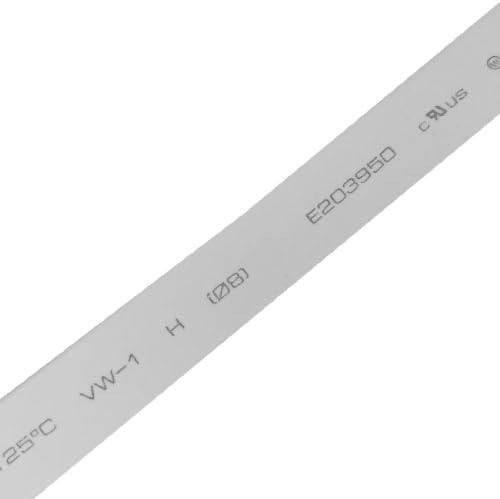 יחס IIVVERR 2: 1 8 ממ קוטר לבן פוליולפין לבן צינור מתכווץ 2M 6.6ft (פרופורצ'יון 2: 1 8 ממ דה דימטו פוליולפינה טובו -תכניות 2M 6.6ft